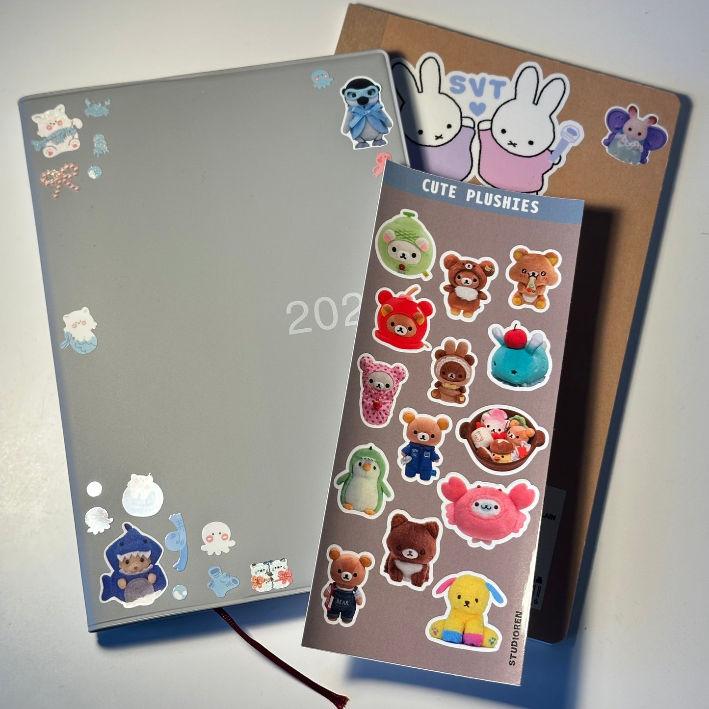 Cute plushies sticker sheet