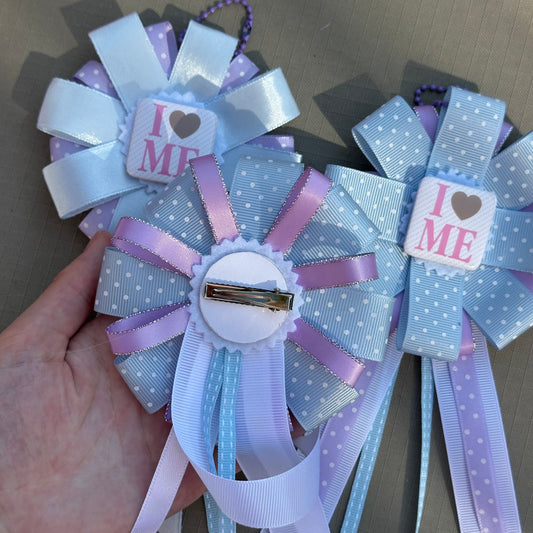 handmade i heart me rosettes