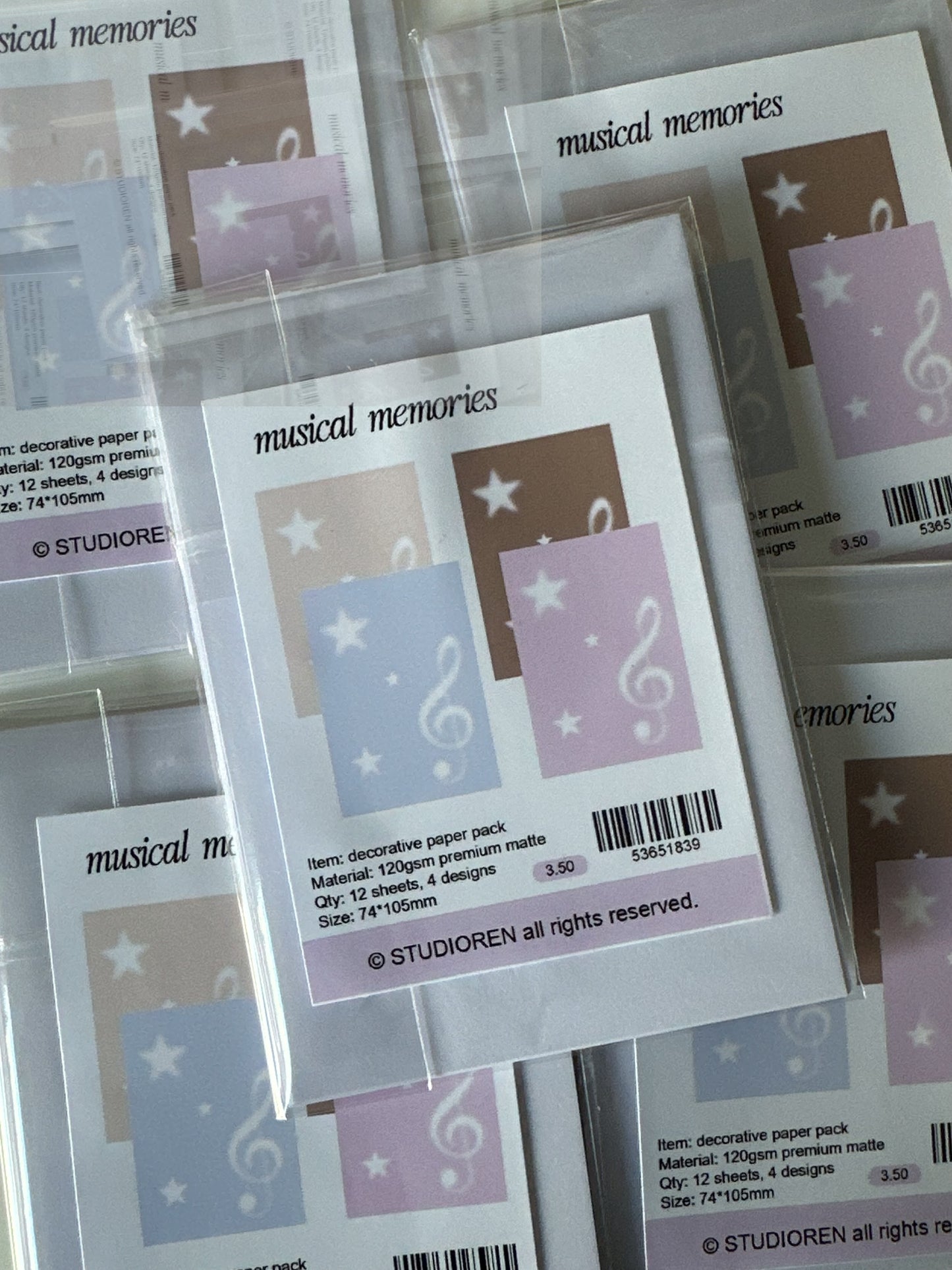 musical memories memo sheet pack