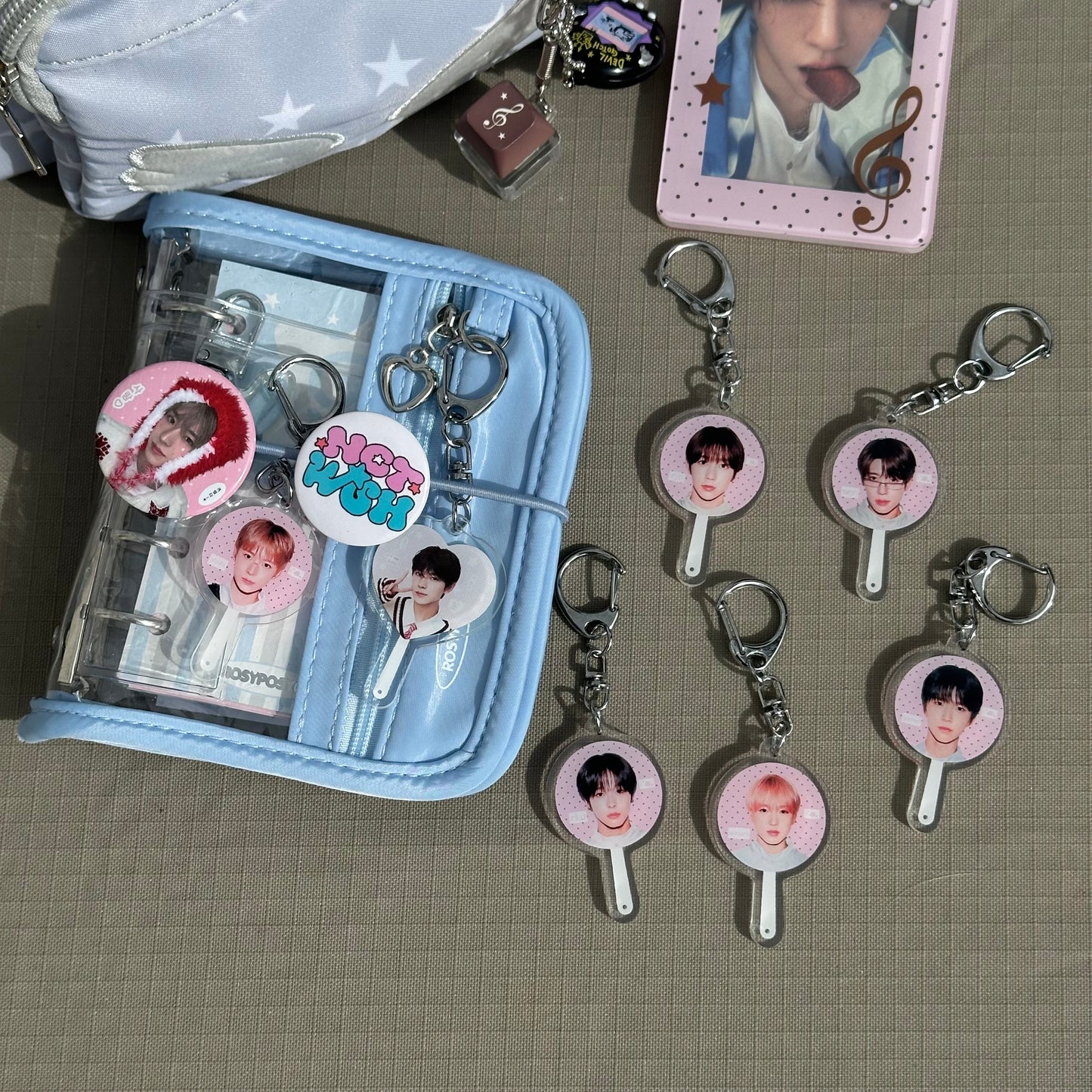 nct wish cupid picket keychains
