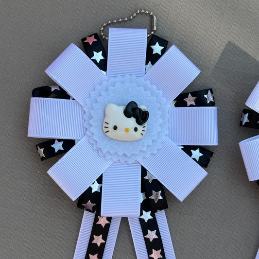 handmade hello kitty rosettes