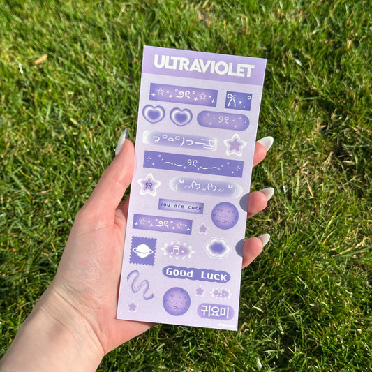 Ultraviolet deco sticker sheet