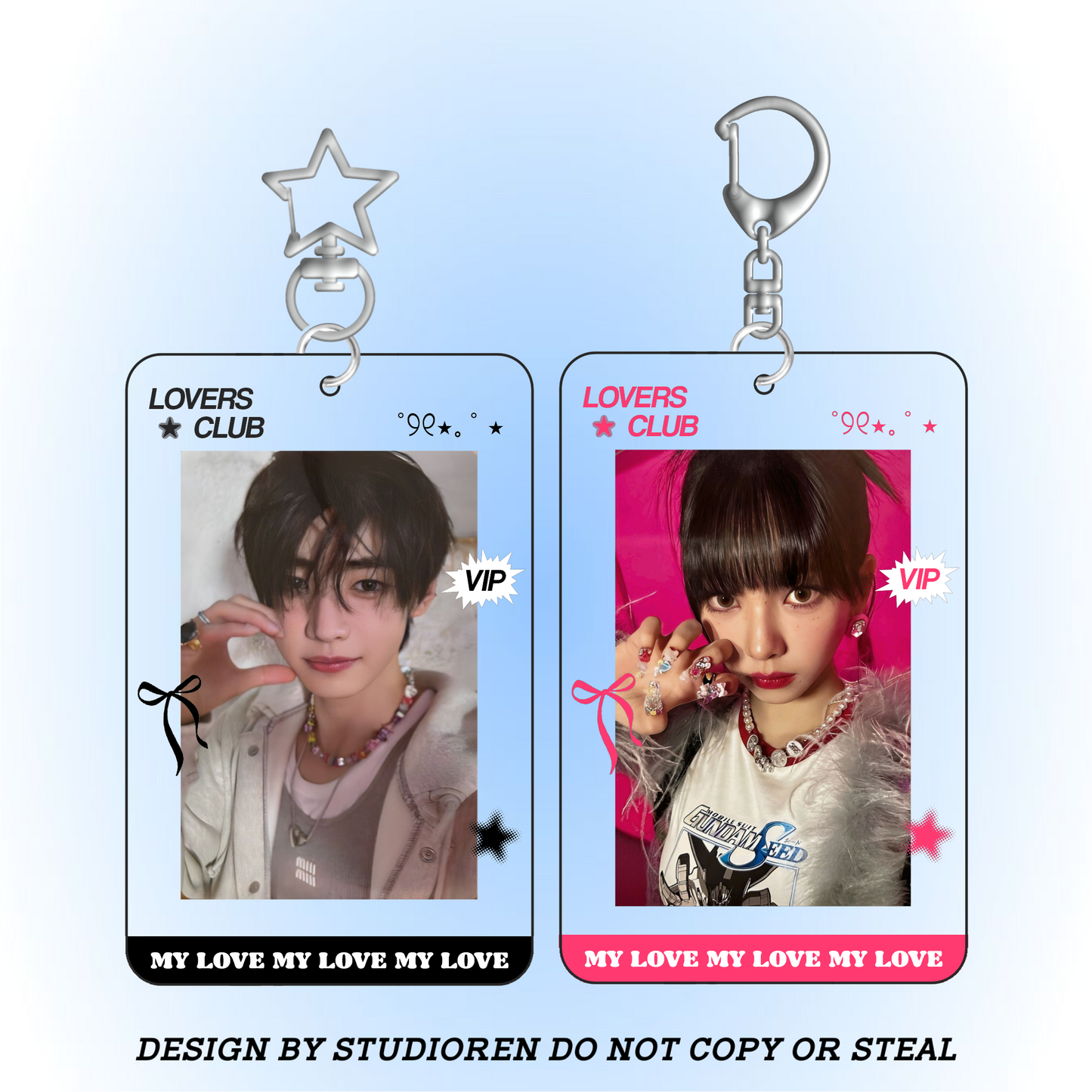 Lovers club transparent acrylic photocard holder