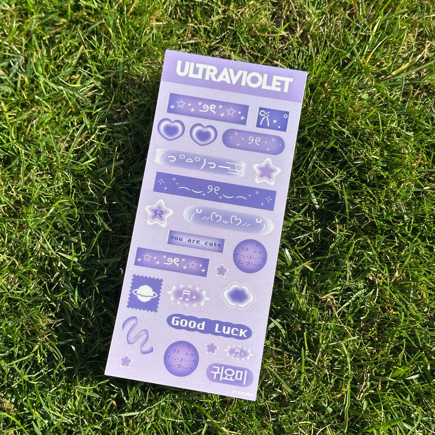 Korean style ultraviolet deco sticker sheet