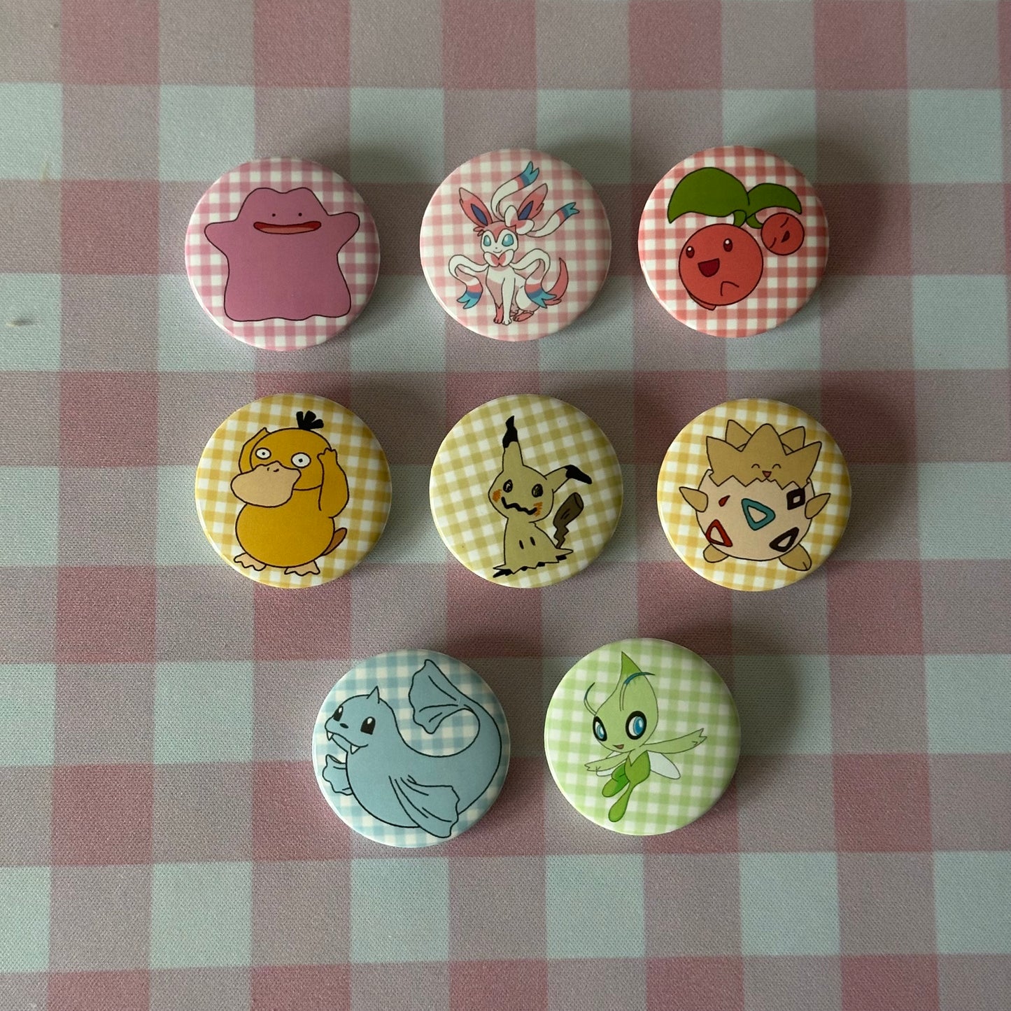 Pokemon fanart mini badges