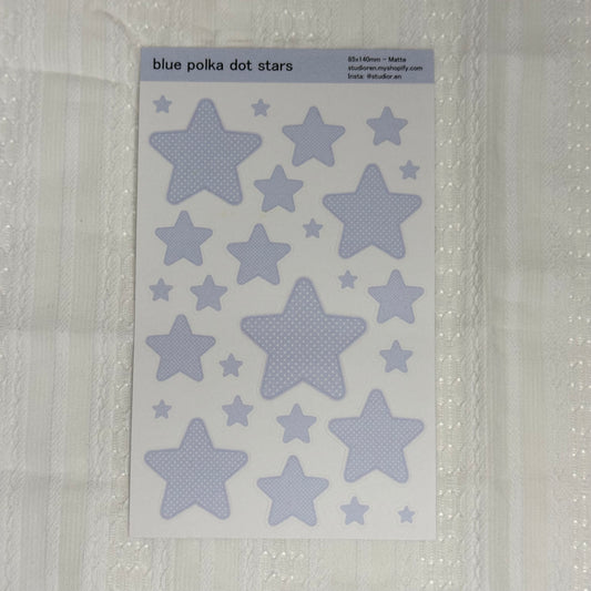 Polka dot stars sticker sheet