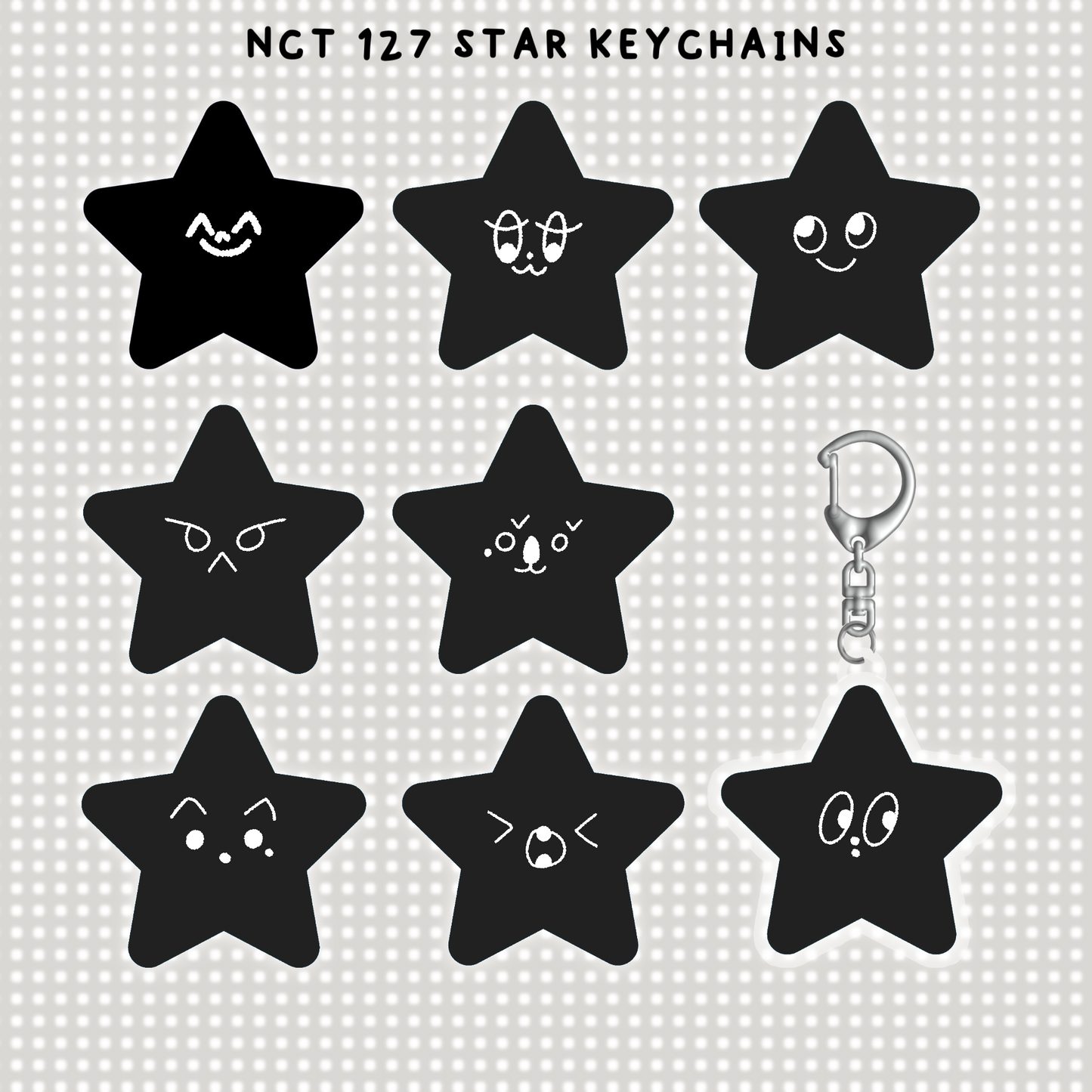 NCT 127 STAR KEYCHAINS
