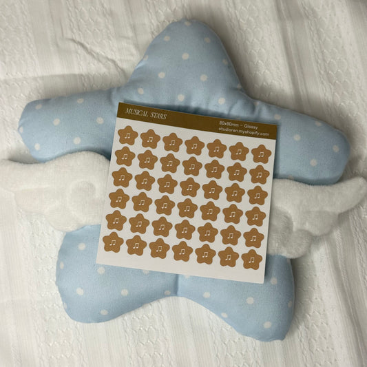 Mini musical stars sticker sheet