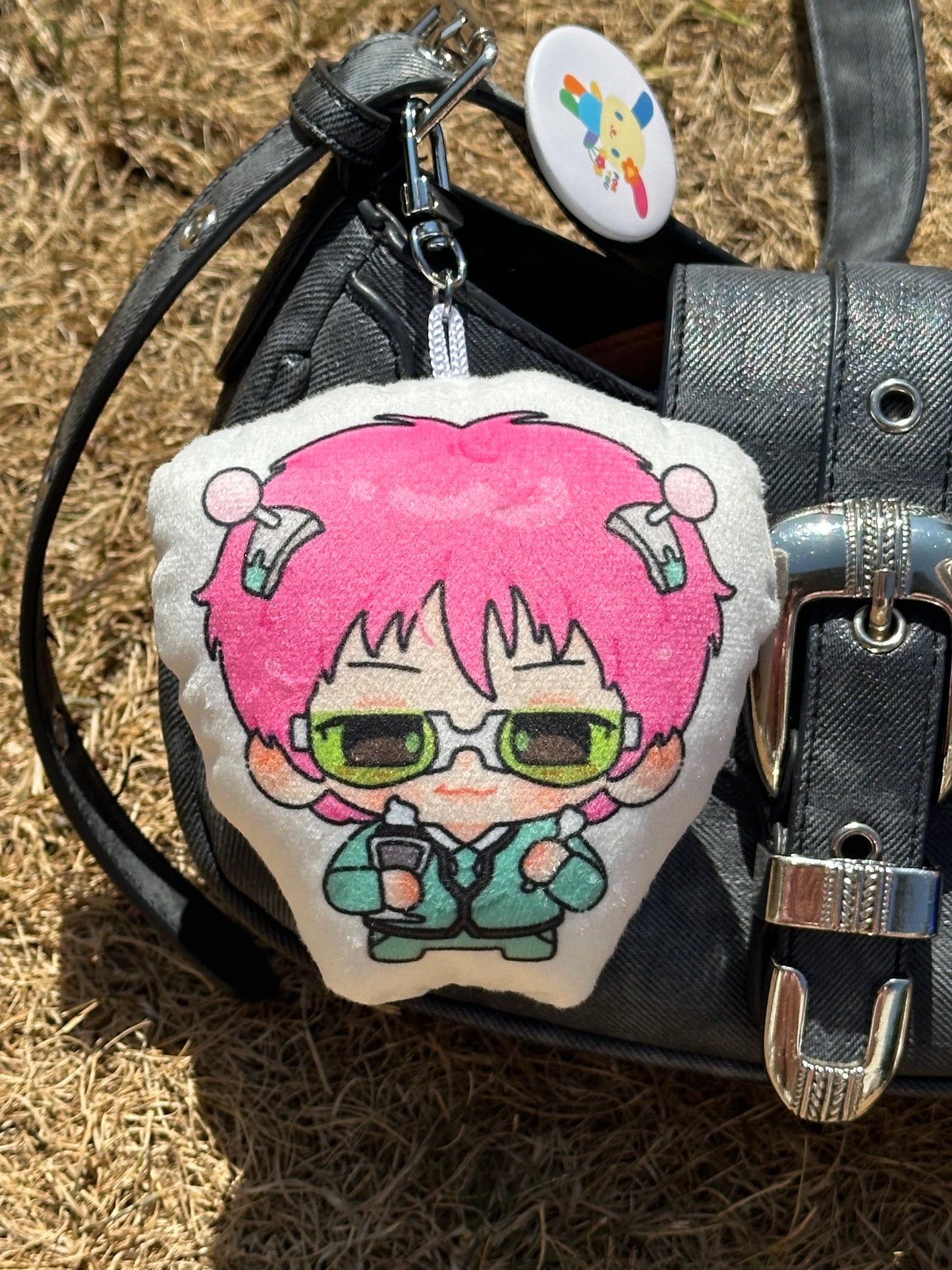 saiki pillow keychain
