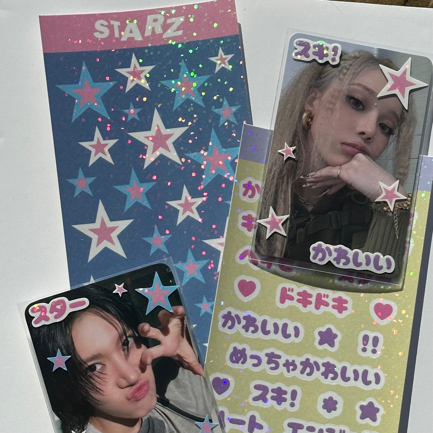 Star glitter sticker sheet