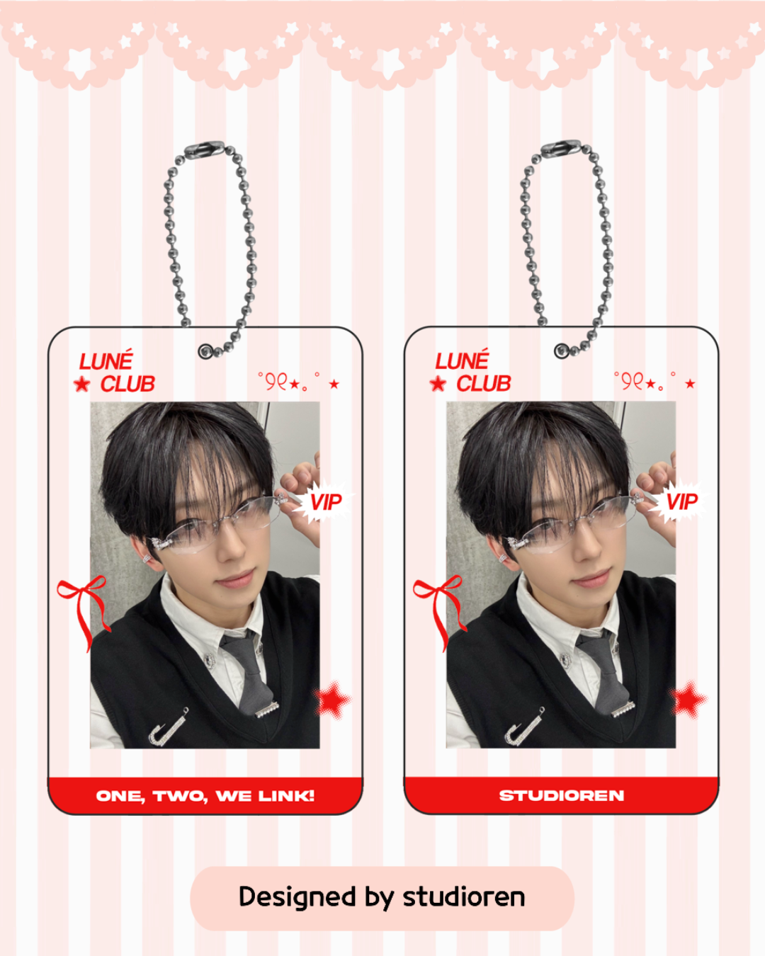 &team acrylic photocard holder (red)