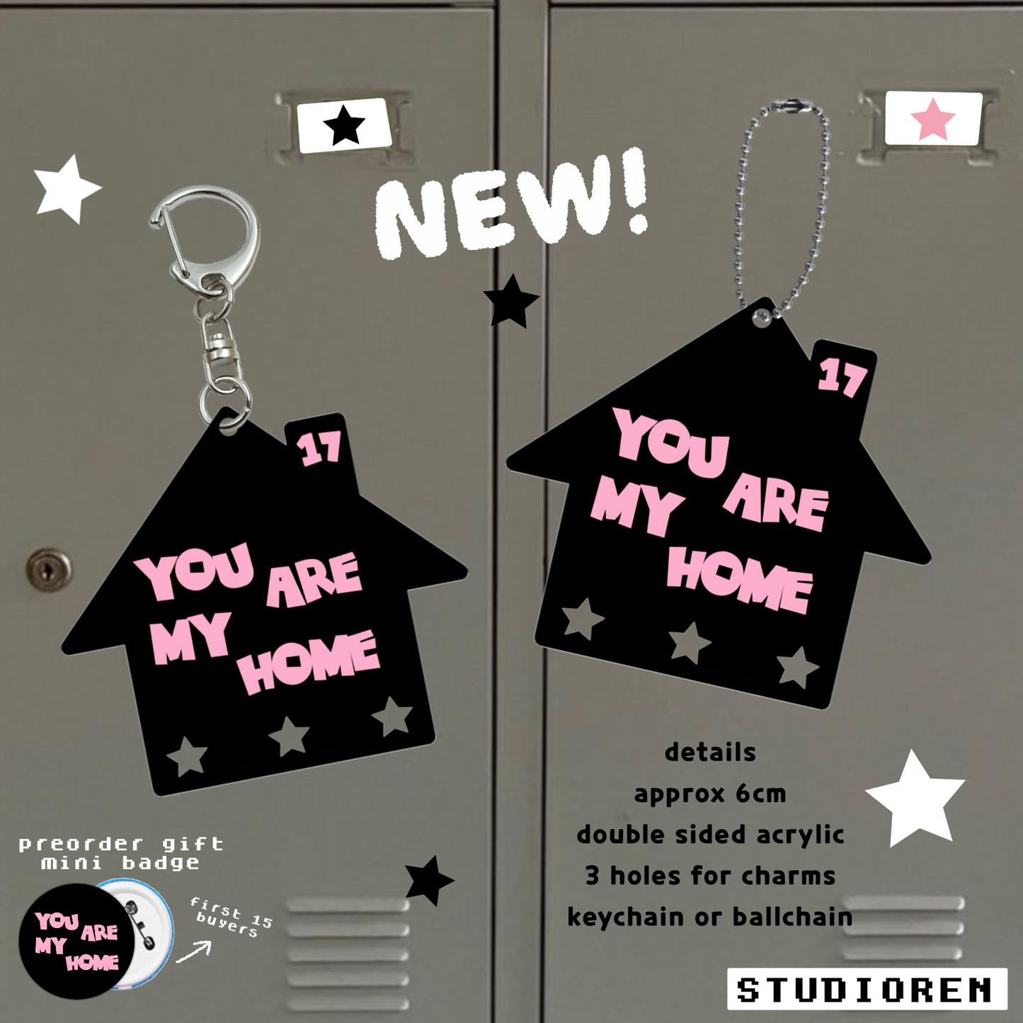 SVT home charm holder keychain