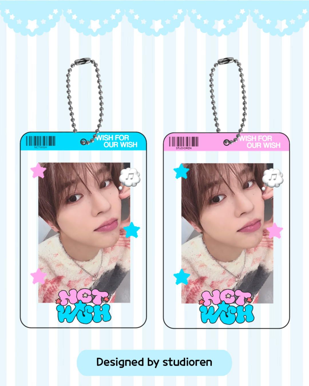NCT WISH transparent acrylic photocard holder