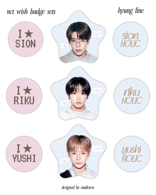 nct wish cupid badge sets