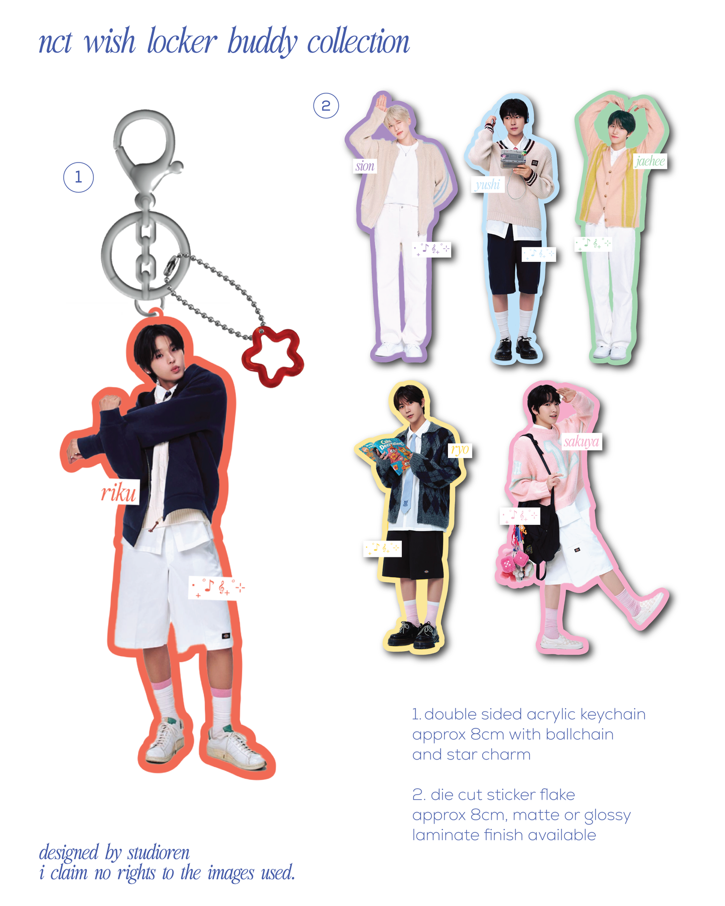 nct wish locker buddy keychains