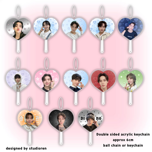 Seventeen picket fan keychains