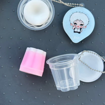 anime pudding pot keychains