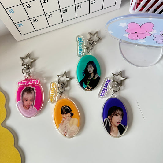 AESPA Member keyrings with name charms