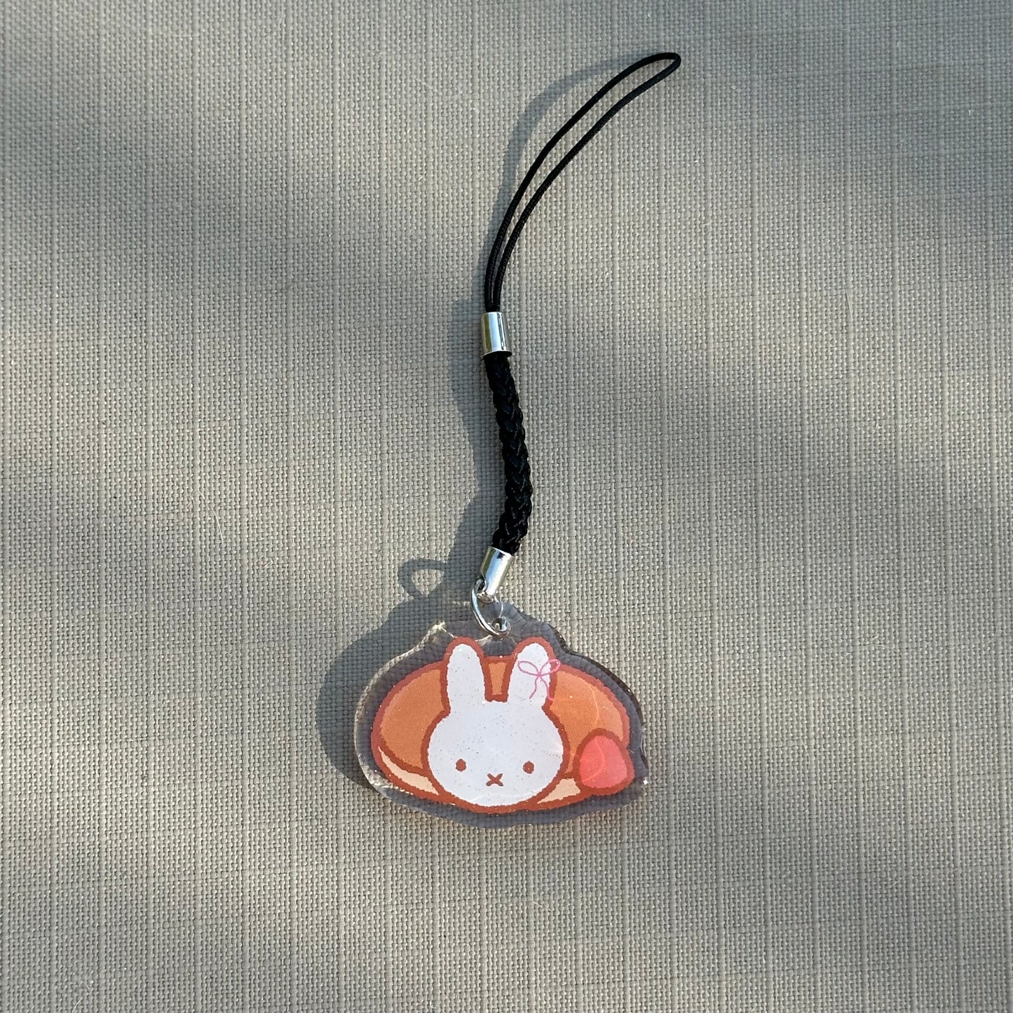 Pancake miffy phone charm