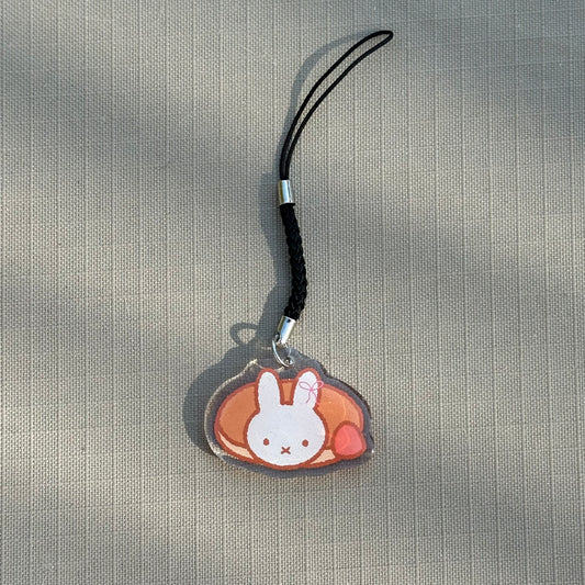 Pancake miffy phone charm