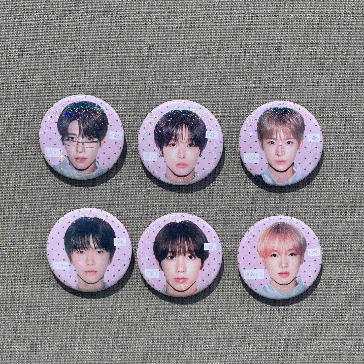 nct wish cupid glitter badges
