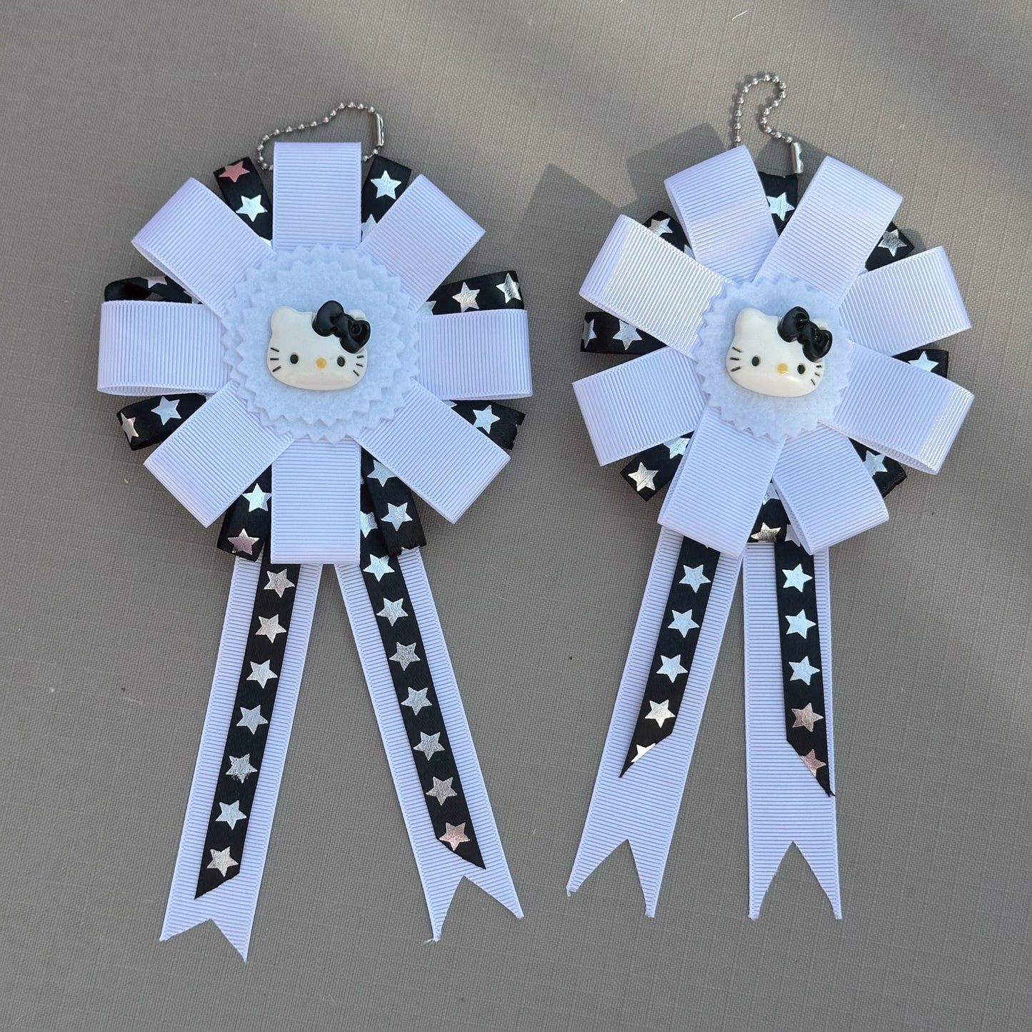 handmade hello kitty rosettes