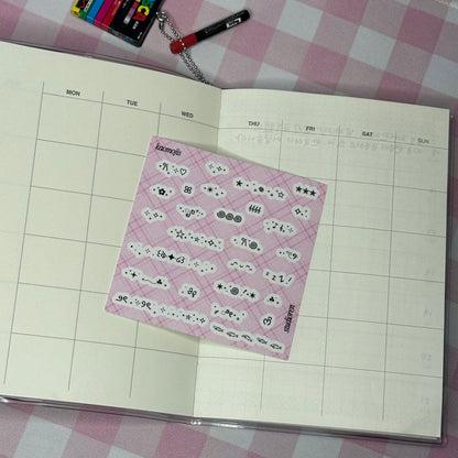 Kaomoji sticker sheet