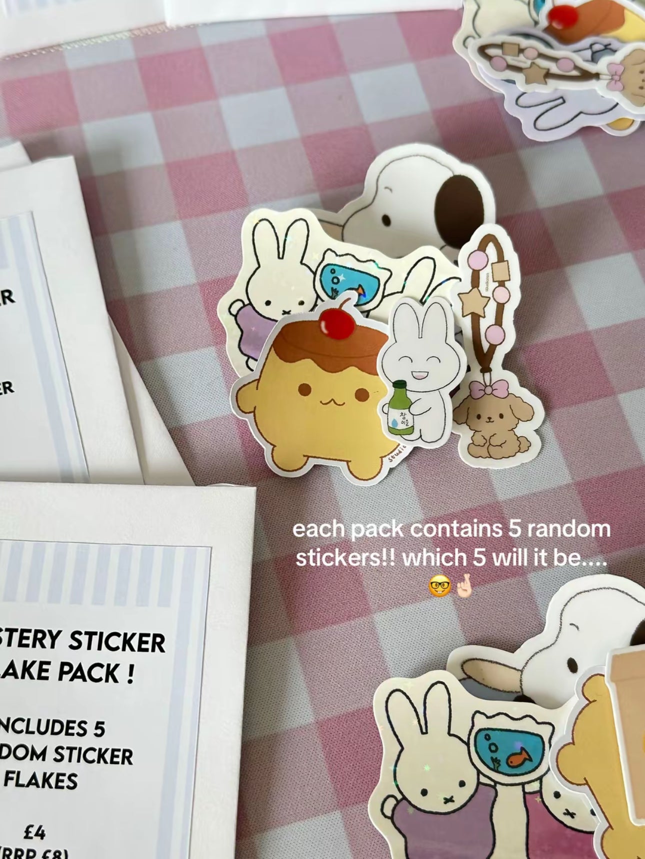 Mystery sticker flake pack