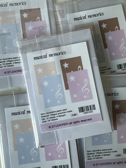 musical memories memo sheet pack