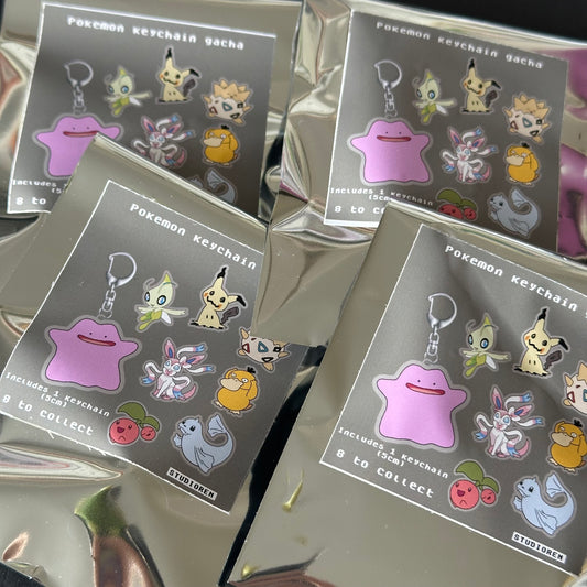 Pokemon fanart gacha keychains