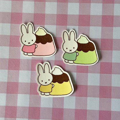 Pudding miffy glitter sticker flakes