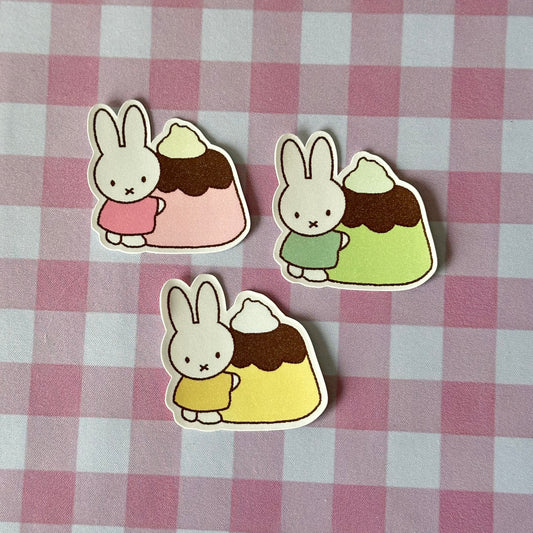 Pudding miffy glitter sticker flakes