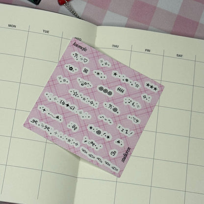 Kaomoji sticker sheet
