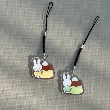 Pudding miffy phone charms