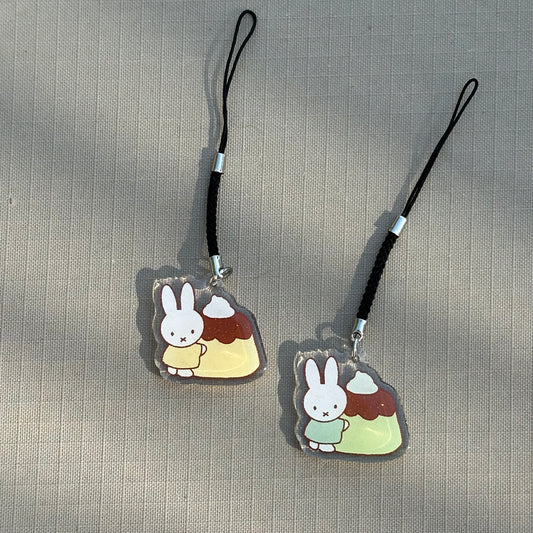 Pudding miffy phone charms
