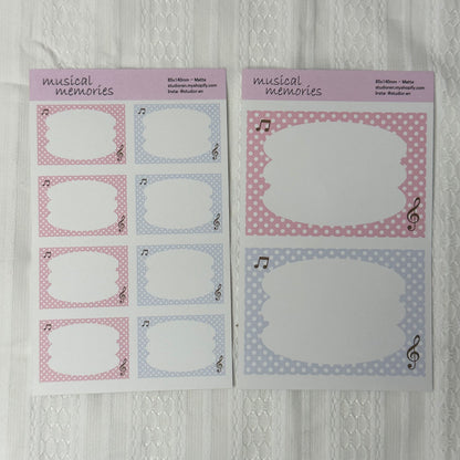 Musical memories frame sticker sheet
