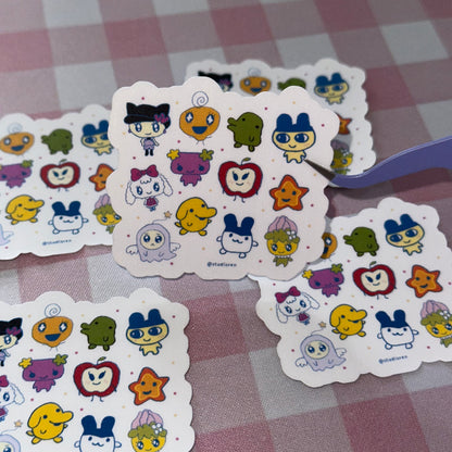 Tamagotchi friends sticker flake