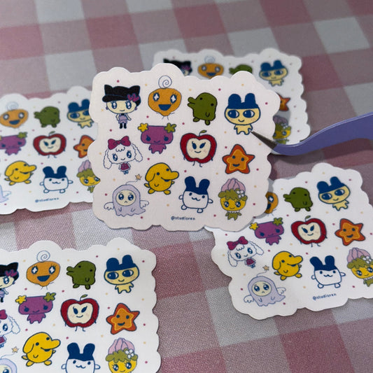 Tamagotchi friends sticker flake