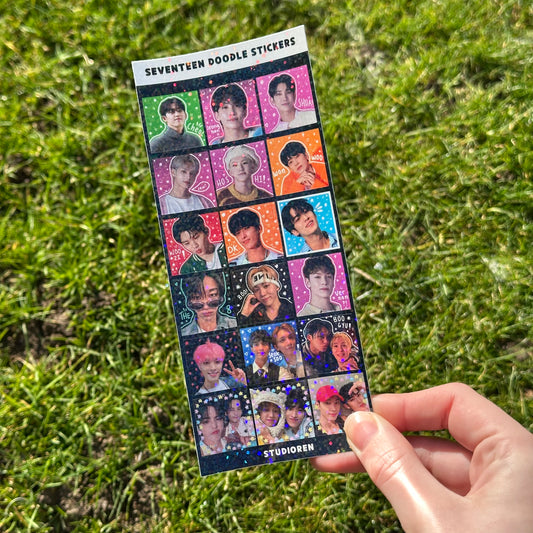 Seventeen glitter sticker sheets