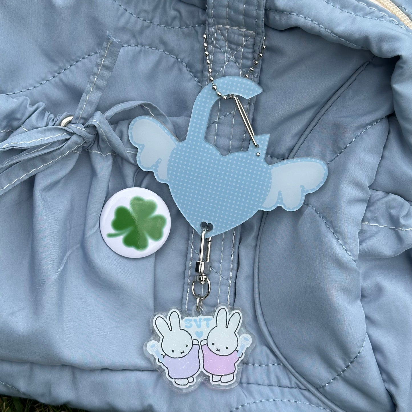 Angel Heart Lock Acrylic Carabiners