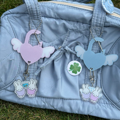 Angel Heart Lock Acrylic Carabiners