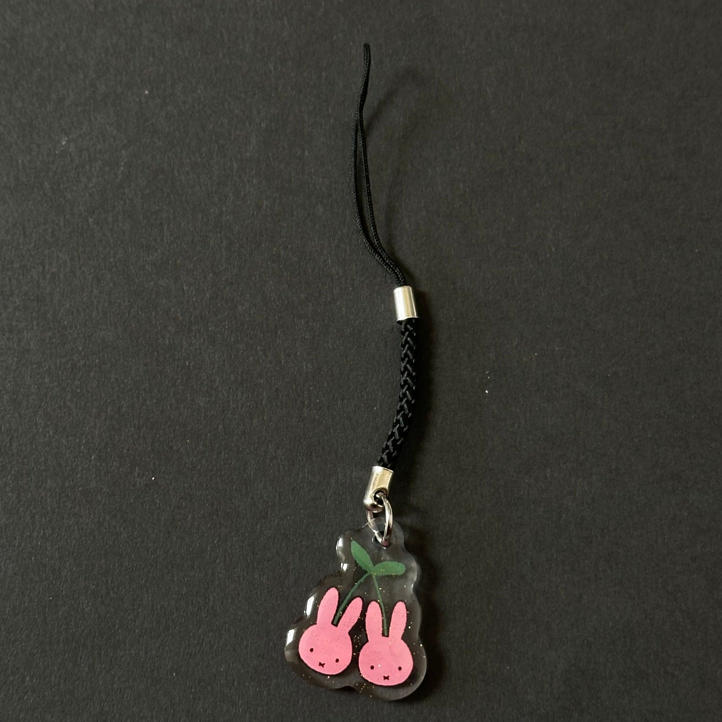 Smiski & miffy glittery phone charms / keychain