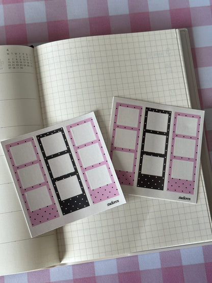 Mini photobooth frame sticker sheet