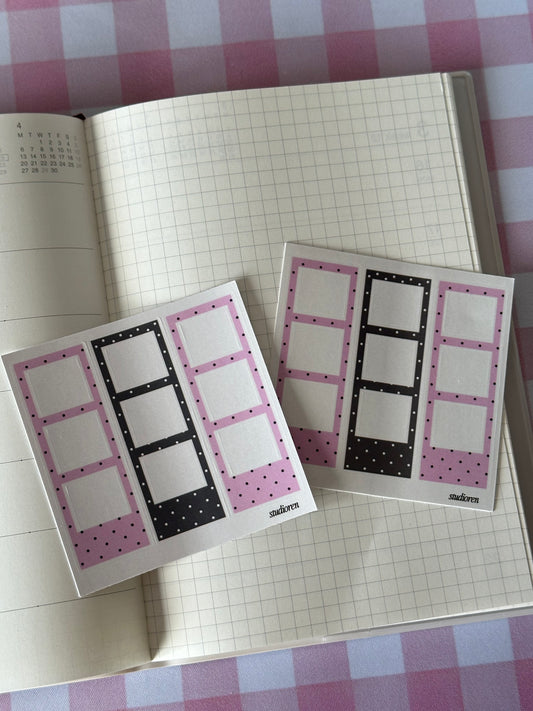 Mini photobooth frame sticker sheet