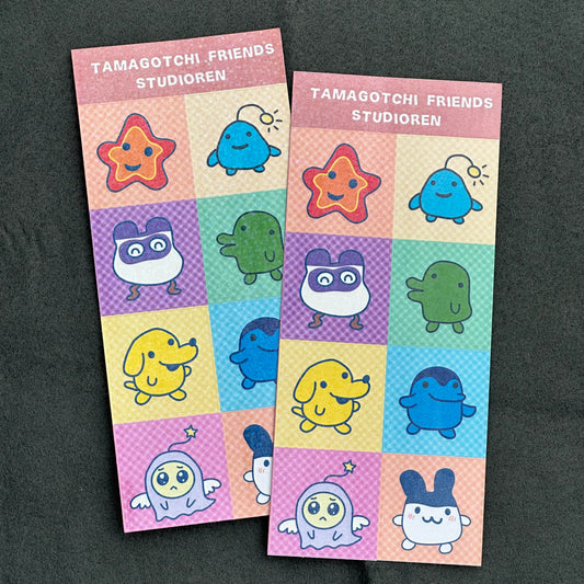 Tamagotchi glitter sticker sheets