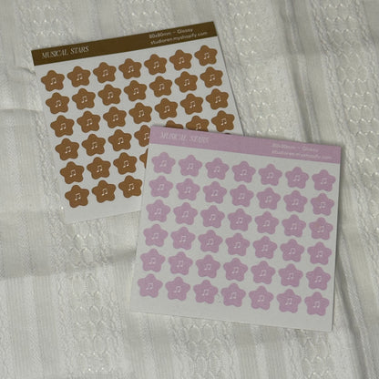 Mini musical stars sticker sheet