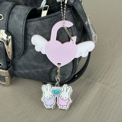 Angel Heart Lock Acrylic Carabiners