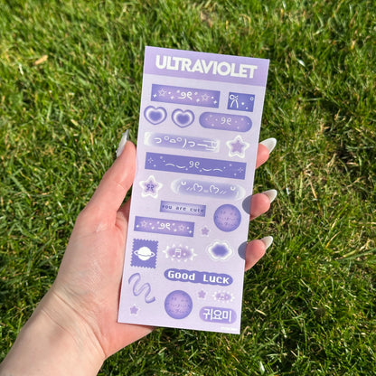 Ultraviolet deco sticker sheet