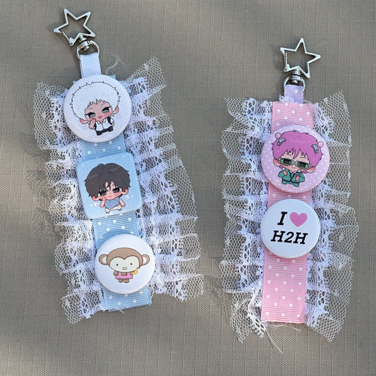 handmade badge holder keychains