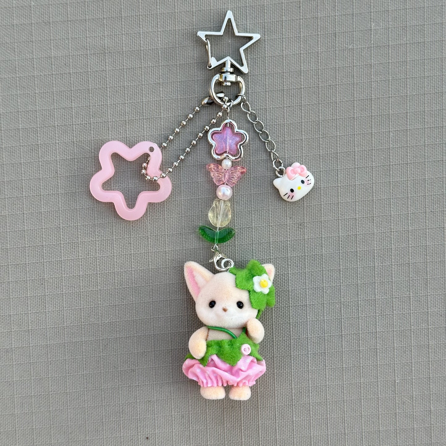 handmade strawberry sylvanian keychains